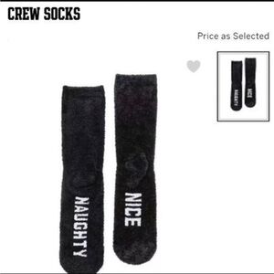 PINK Victoria's Secret Black Crew Socks